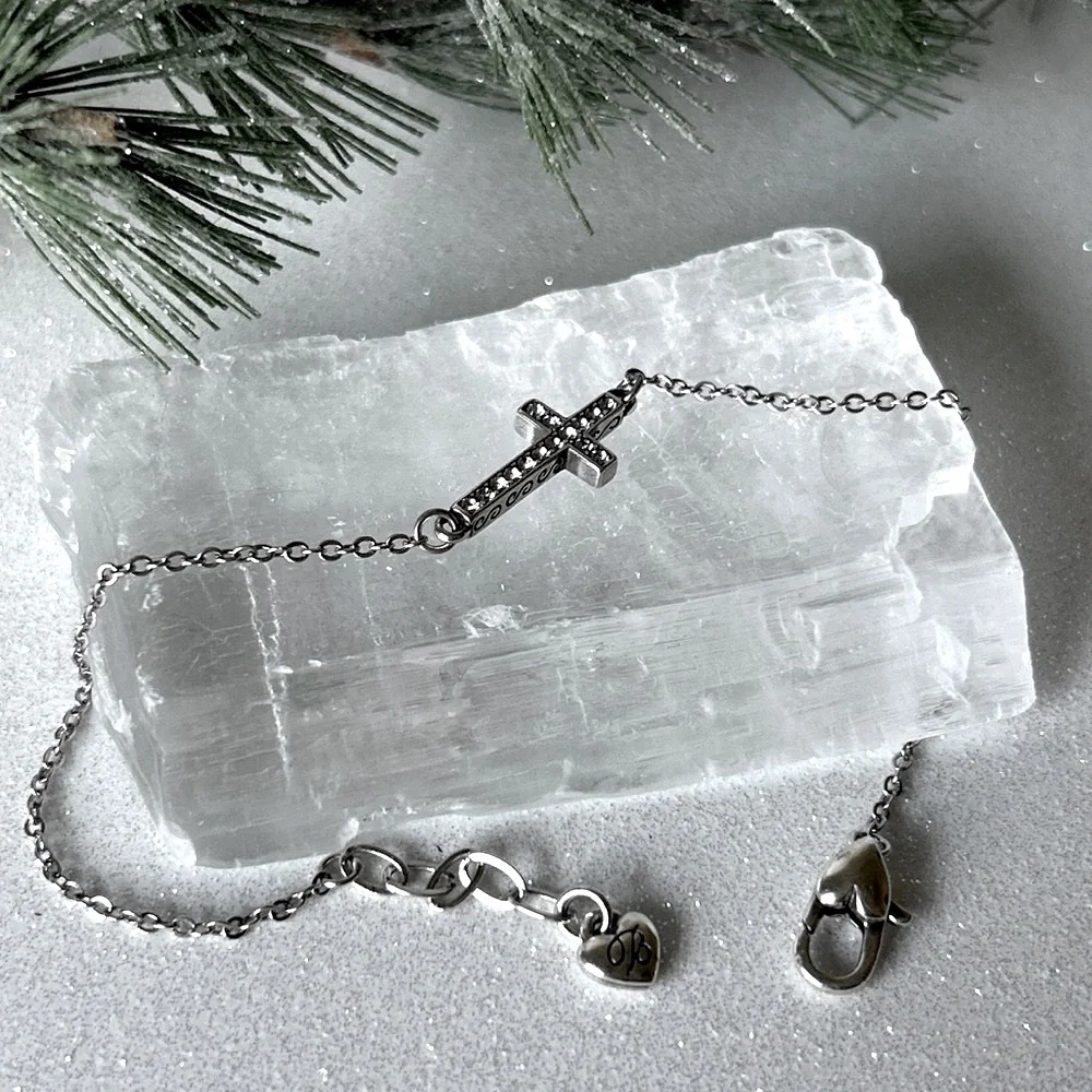 Brighton Inner Shine Cross Anklet NWOT - Picture 1 of 14